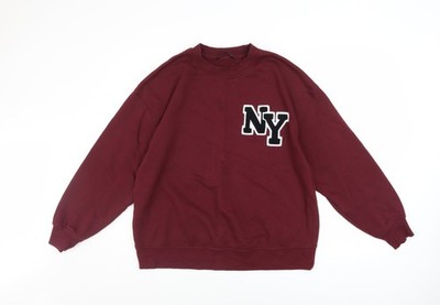 Dunnes Stores Herren rot NY Rundhalsausschnitt Sweatshirt Medium