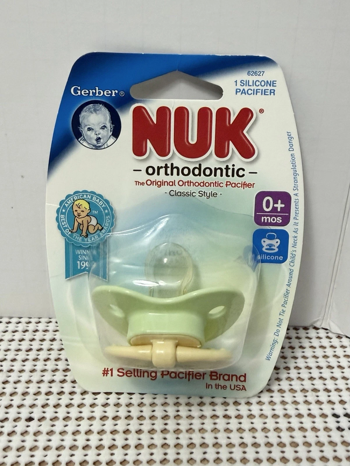 Gerber Nuk Orthodontic Pacifier Silicone 0+ Mo Classic Style 2007 New Sealed
Opens in a new window o
