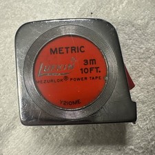 10 foot Lufkin 3M meter Mezurlok Metric Power Tape  measure Y210ME vtg USA tool