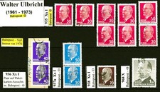 DDR  Ulbricht mit Bahnpoststempel Lot ex. Mi.-Nr. 935 - 968