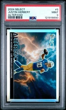 2024 Panini Select Justin Herbert Alter Ego Case Hit #5 PSA 9 Mint
