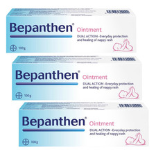 3 X Bepanthen Ointment Dual Action For Nappy Rash and Skin Recovery 100g