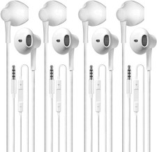 Wired Earbuds Headphones 4 Pack, 3.5mm Jack Ear Buds with Microphone and High...
