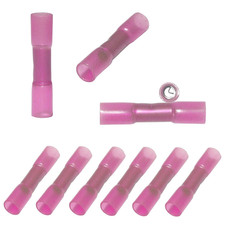 Red 10Pcs 8AWG Heat Shrink Butt Connectors Kit,Waterproof Insulated Marine Autom