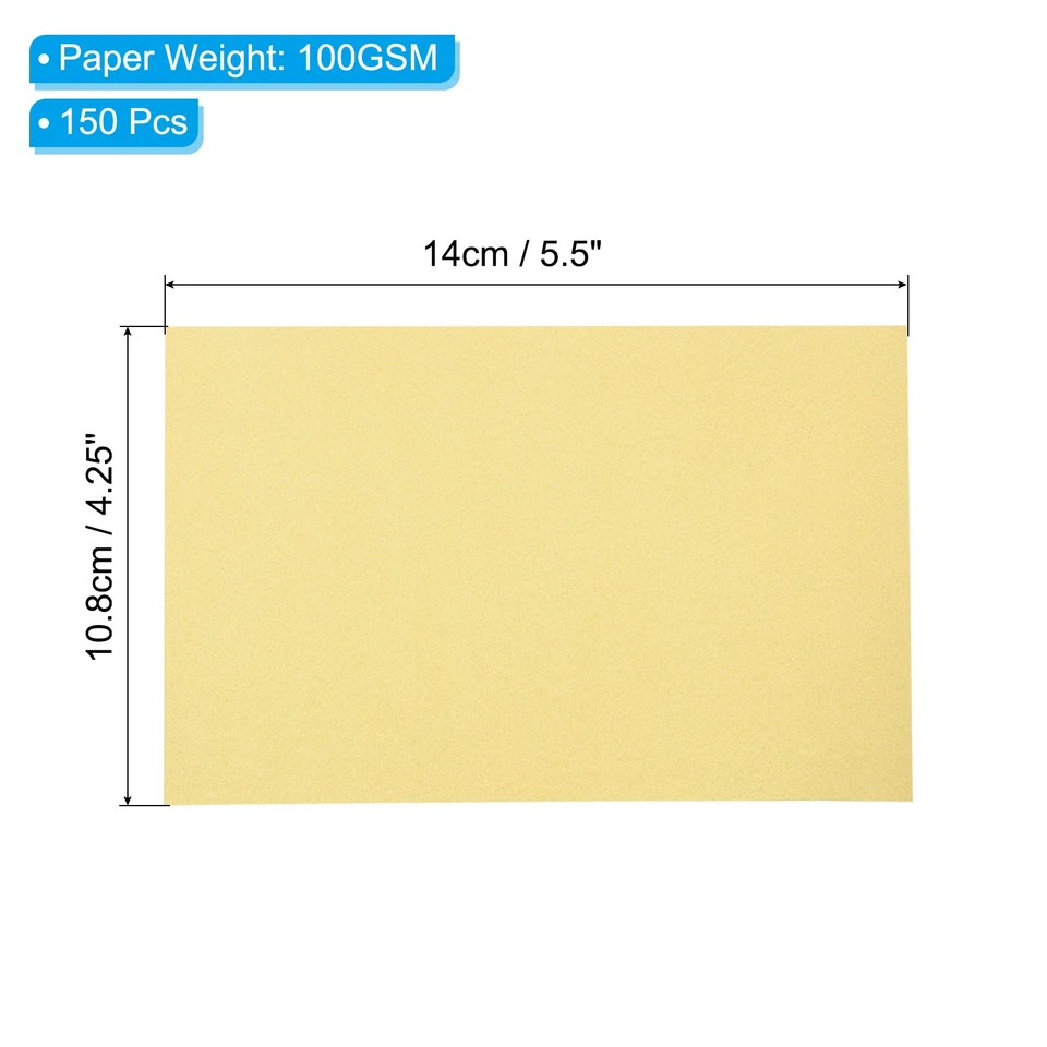 150 Sheets Vellum Paper 4.25x5.5, Vellum Paper Printable 100GSM, Gold Tone Foto 2 de 4