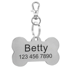 bone shaped dog tag