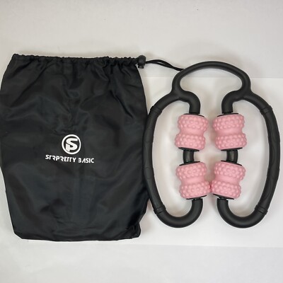 Arm Neck Muscle Massage U Shape Roller Fitness Gym Yoga Sport Pink