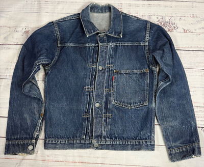 Levis Type 1 Big E Selvedge Buckle Back Denim Jacket Womens S/M