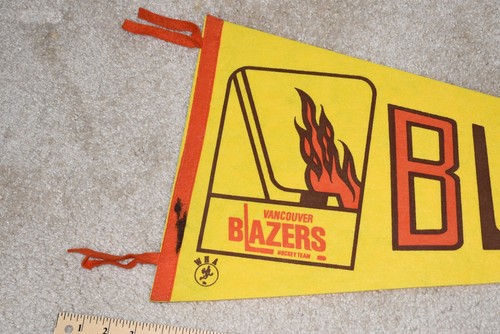 Vintage WHA Vancouver Blazers Hockey Team Team Logo Wimpel verstorben - Bild 2 von 6