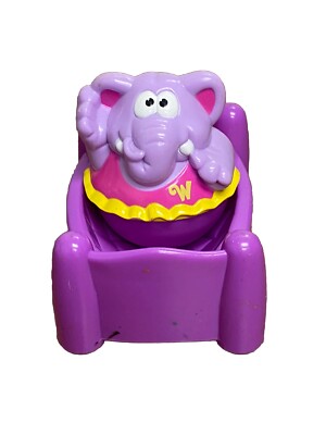 Playskool Weebles Wobble Purple Elephant In Tutu Dance Outfit Figure & Bed