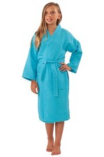 Kids Waffle Kimono Bathrobe Unisex Girls Boys Cotton Waffle Kimono Robe Cover Up