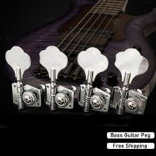 4 String 4R Bass Guitar Tuners Tuning Pegs Keys Machine Heads Open Style Chrome