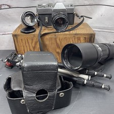 Vintage Mamiya Sekor 1000 DTL 35mm Camera w/ 55mm 1:1.4 Lenses Case Tripod