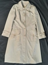 Vintage 1960's Forecaster of Boston Womens Beige Pea Coat Made in USA Size Small
