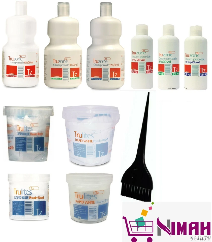 Truzone Creme Peroxid & Trulites Rapid Bleach Pulver Kit | Alle Stärken & Größen