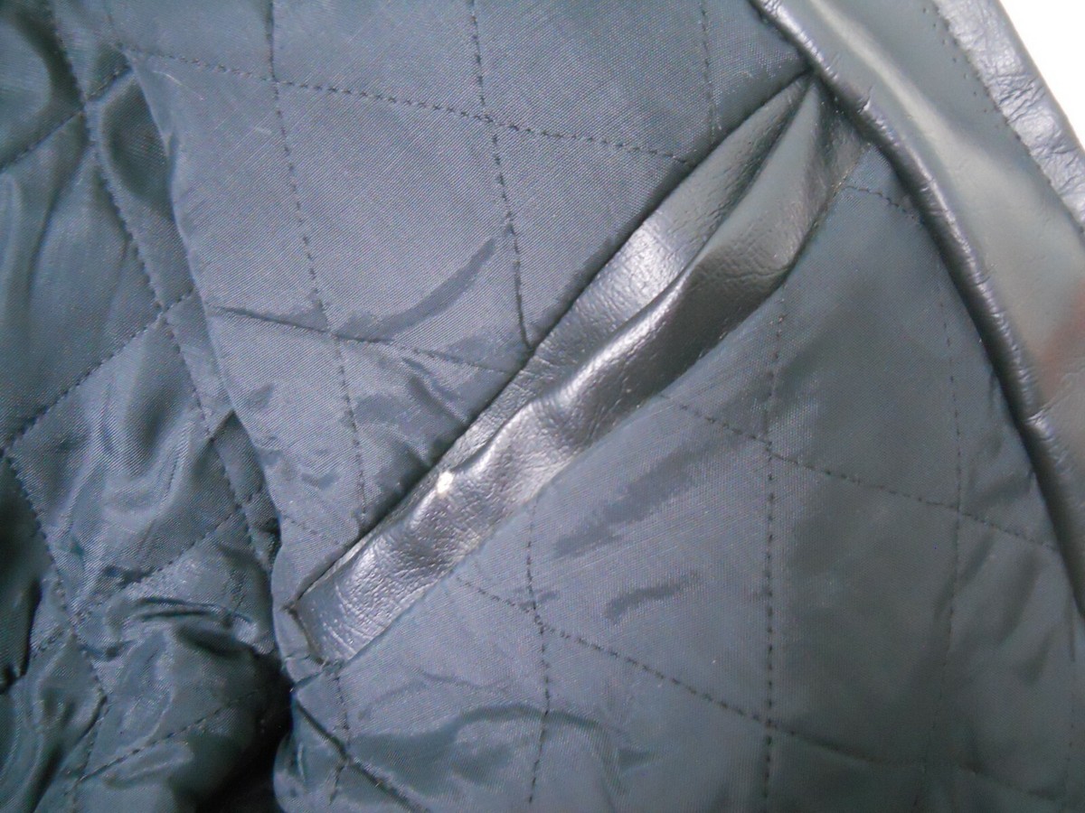 Vintage Dixie Faux Leather Motorcycle Cafe Jacket, Size