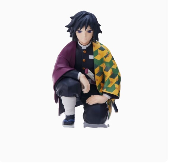 Tomioka Giyuu Actionfigur 16 Cm – Handbemalt, Aus PVC, Anime-Sammelfigur
