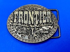 Frontier Casino Hotel Western Longhorn Las Vegas Strip Nevada Belt Buckle