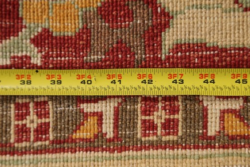 Floral Oushak-Chobi Oriental Zone Tapis Dîner Pièce Noués à la Main Laine 7 'X9' - Picture 20 of 20