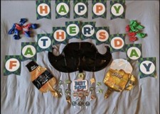 Father's Day Decoration Kit Includes Banner, Balloons And Cup Cake Toppers