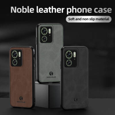 For Motorola Edge 40 Luxury Business Retro Leather Magnetic Soft Back Cover Case