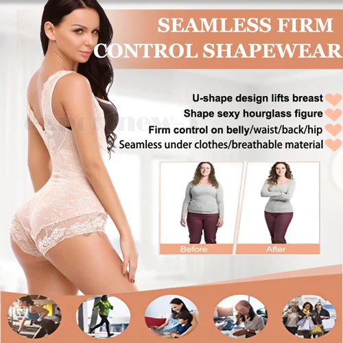 Damen Cincher Ganzkörpershaper Fajas Reductoras Colombianas Fitness Shapewear - Bild 8 von 22