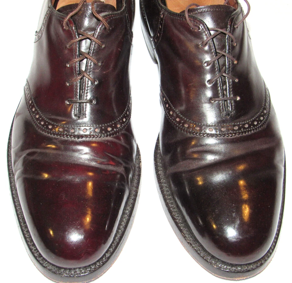 ¡ZAPATOS DE SILLÍN DE CUERO MARRÓN OSCURO CORDOBÉS VINTAGE PARA HOMBRE HANOVER SHELL! 2100 11D/B Foto 3 de 4