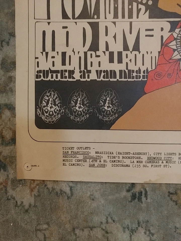 Póster The Youngbmoods Mad River Avalon FD91 1967 Foto 3 de 4