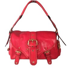 Marc Jacobs $1500 : Made Italy Carmen Red Gold  Leather Handbag Shoulder Purse