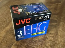 New 3 Pack VHS-C JVC EHG 30 Camcorder Videocassette Tapes Sealed
