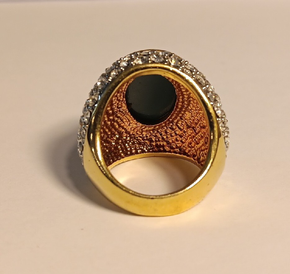 Turquoise Statement Ring With Sparkly Side Stones… - image 5