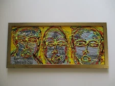 TSS PAINTING CONTEMPORARY MODERNIST  AMERICAN ABSTRACT PORTRAIT EXPRESSIONIST