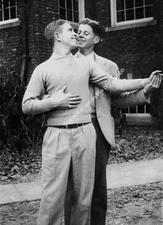 JFK & best friend Lem Billings at Choate gay man men male  5x7 photo print M698