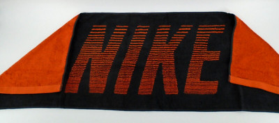 Nike Sport Hand Towel Terry Loop Large Bath Black/Team Orange