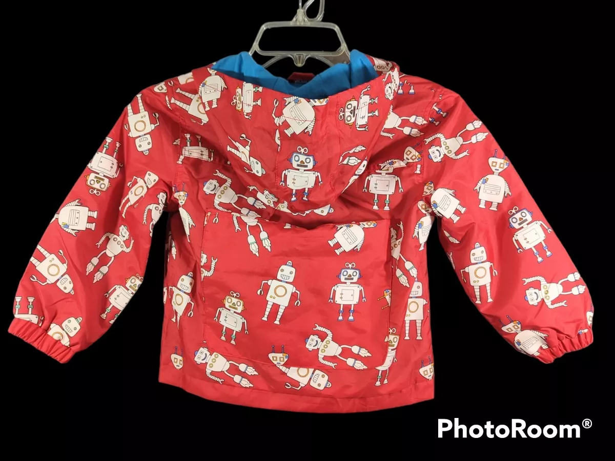 Holly Beau Red Color Changing Packable Raincoat Robots Jacket 2