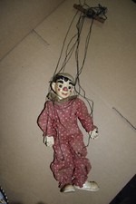 Vintage! 1930s Clippo the Clown String Marionette Boy Puppet USA Effanbee 13 in