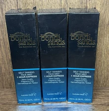 NEW (Lot of 3) Bondi Sands Self Tanning Face Mist 1 Hour Express 2.36oz each