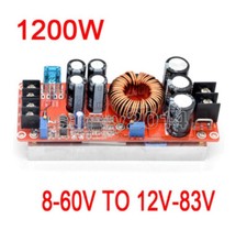 1200W 20A DC Converter Boost Car Step-up Power Supply Module 8-60V to 12-83V