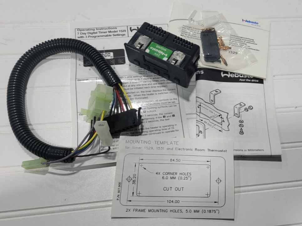Webasto heater controller 7-day timer w/harness 24v 46026B | eBay
