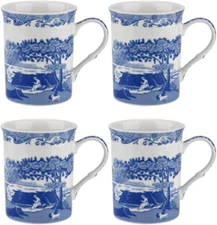 Blue Italian Large Mugs, 340Ml, 12-Ounces, Cup for Coffee, Tea, and Other Bevera