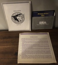 STRIKE FLEET for Commodore 64 5.25  w/ Manual  Guide EA Lucasfilm TESTED