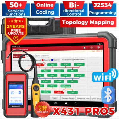 2025 LAUNCH X431 PRO 5 PAD V+ Car Diagnostic Scanner Tool Programming Key Coding