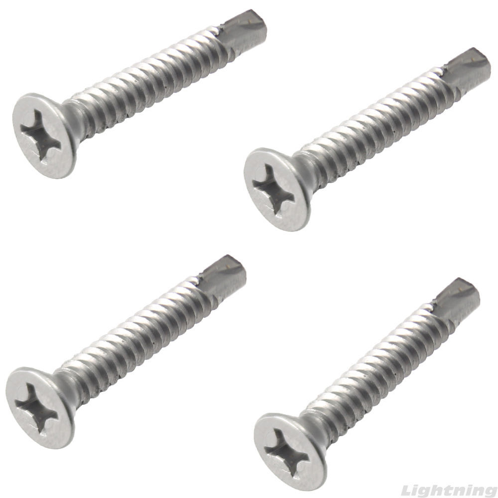 Stainless Steel Self Drill Flat Head Countersunk Screws #10 x 5/8