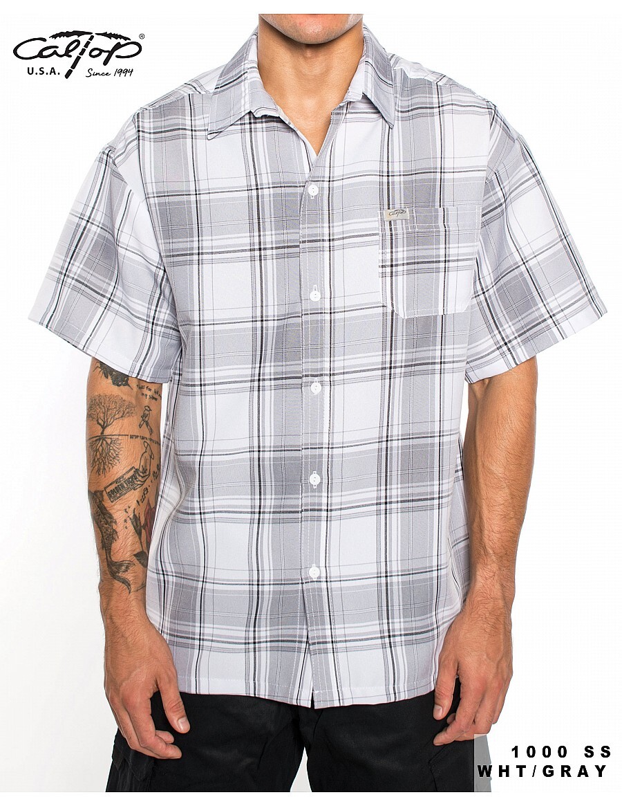 Cromoncent Camicia Uomo In Flanella A Quadri - Grigio Buffalo - Manica Lunga Con Bottoni - Taglia M - 2