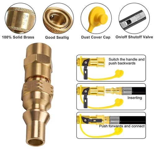 7 Stück Wohnmobil Schnellanschluss Armaturen BBQ Grill Adapter 1/4" NPT Propanschlauch Adapter - Bild 9 von 11