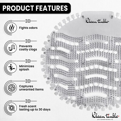 Round Urinal Screens 6.5  Unscented Deodorizer Anti-Splash Mats 3-50 Multi Pack