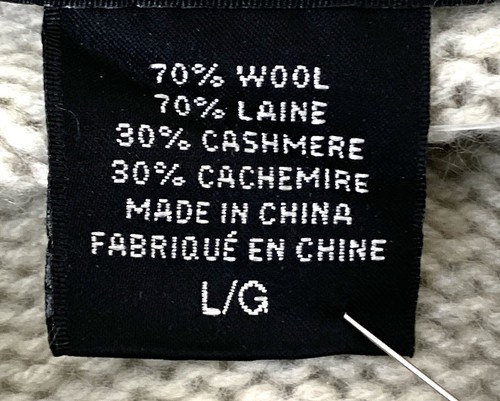 Lord & Taylor Cashmere and Wool blend Gray cardigan, belted size Large NWOT - Picture 6 of 19