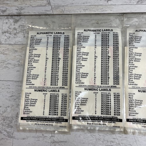 4- 120 Packs Smead BCCS Bar-Style Color-Coded Alpha Dark Green Label 67023 W - Picture 6 of 7
