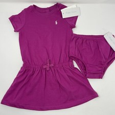 Ralph Lauren Baby Girl 12M Ruffle Dress Pink