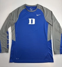 Nike Elite Duke Blue Devils Men's Basketball Shooting Warmup Shirt Dri-Fit Large